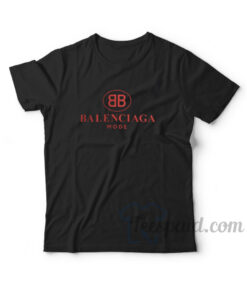 Balenciaga Black Mode Logo T-Shirt For Unisex