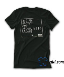 All My Homies Are Unconvicted Felons T-Shirt